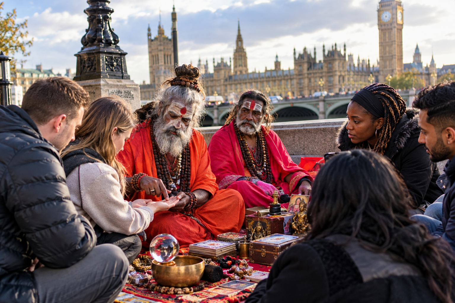 A traditional spiritual consultation taking place in London